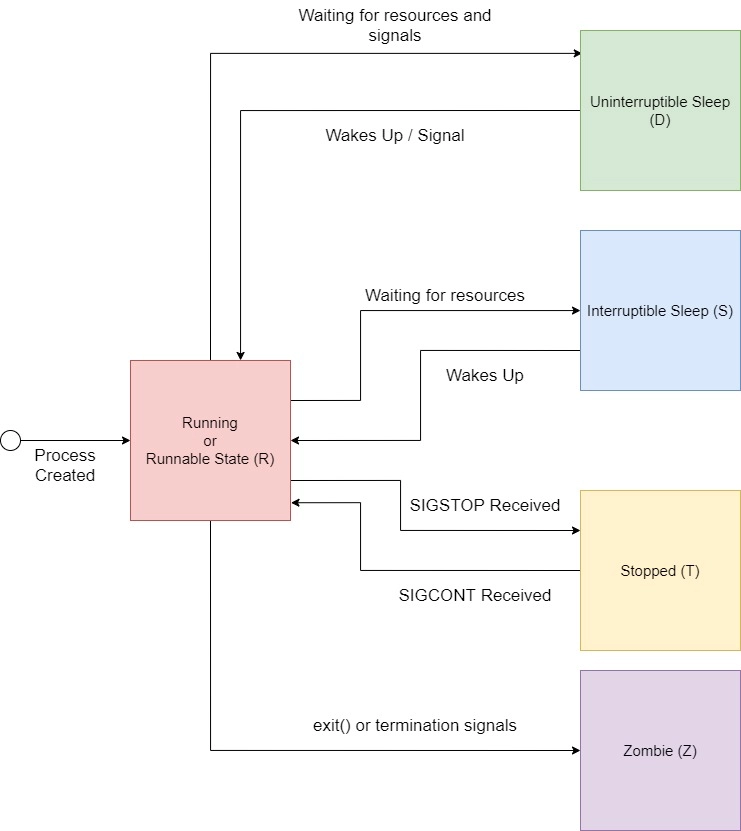 Linux Process State